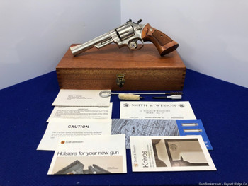 1979 Smith Wesson 57 .41 Mag Nickel 5 7/8" *SCARCE MODEL* Amazing Piece
