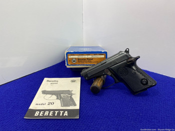 Beretta 20 .25 ACP Blue 2.5" *FAIRLY SCARCE TIP-UP MODEL SEMI AUTOMATIC*
