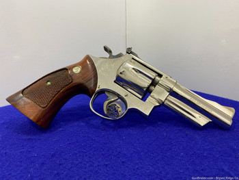 1979 Smith Wesson 27-2 .357 Mag 4" *STUNNING BRIGHT NICKEL FINSIH* Amazing