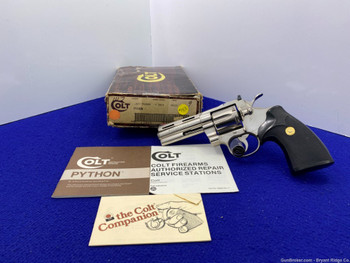 1981 Colt Python .357 Mag 4" *RARE & DESIRABLE E-NICKEL FINISH* Ultra Rare 