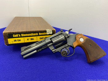 1967 Colt Diamondback .38 Spl Blue 4" *STUNNING 2nd YEAR PRODUCTION MODEL* 