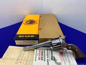 1983 Ruger Blackhawk 6.5" .357 Mag *BRATHTAKING BRIGHT STAINLESS FINISH*