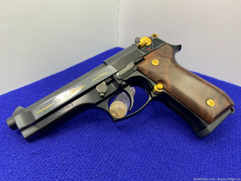 Beretta 92FS EL Deluxe 9mm Para Blue 5" *STUNNING GOLD PLATED ACCENTS*