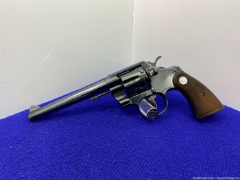 1957 Colt Official Police .38 Spl Blue 6" *GORGEOUS DOUBLE-ACTION REVOLVER*