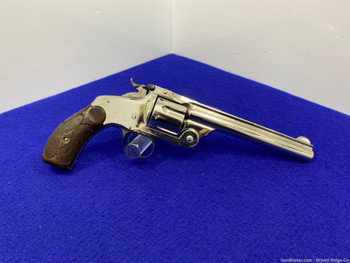 Smith & Wesson Model 3 .44 Russian 6.5" Nickel *AWESOME ANTIQUE*