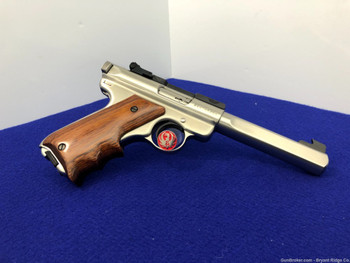 2002 Ruger Mark II Target .22LR Stainless 6 7/8"*FEATURES SLAB SIDE BARREL*
