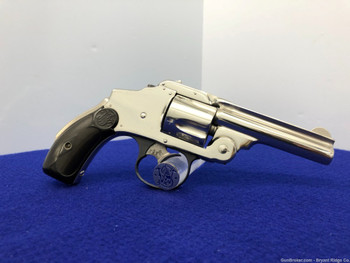 Smith & Wesson 38 Safety Hammerless .38S&W Nickel 3 1/4"*GORGEOUS REVOLVER*
