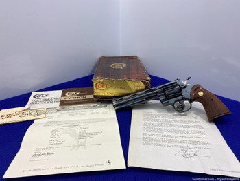 1979 Colt Python .357 Mag Blue 6" *EYE CATCHING SNAKE SERIES REVOLVER* 