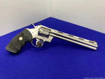 1995 Colt Python *BREATHTAKING BRIGHT STAINLESS* *ULTRA RARE 8" MODEL*