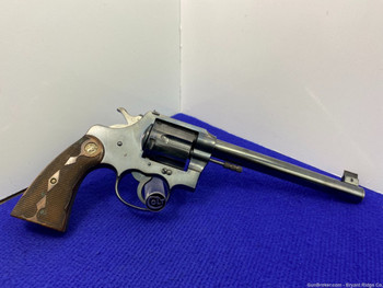 1914 Colt New Service .455 Webley *DESIRABLE ORIGINAL FLEUR DE LIS GRIPS*