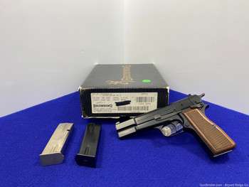 1990 Browning Hi-Power 9mm Luger Blue 4 5/8" *BELGIUM MADE SEMI-AUTO* mint
