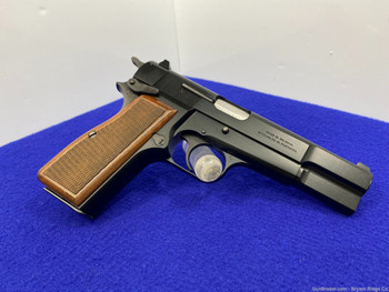 1990 Browning Hi-Power 9mm Luger Blue 4 5/8" *BELGIUM MADE SEMI-AUTO* mint
