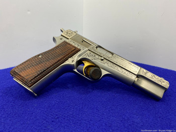 Browning Hi-Power 9mm*RARE FACTORY ENGRAVED W/ GOLD TRIGGER* NOS Condition
