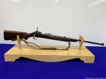 1935 Winchester 52 .22 LR Blue 28" *ORIGINAL 82A LADDER STYLE REAR SIGHT* 