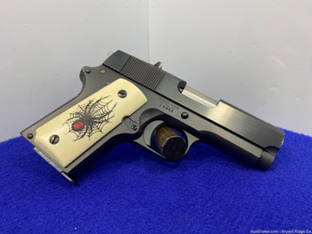 Detonics Combat Master .45 ACP Blue 3 1/2" *ACRYLIC 1911 BLACK WIDOW GRIPS*
