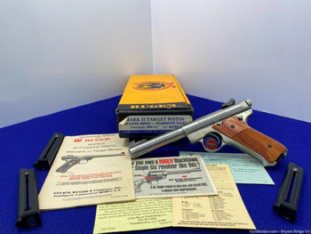 1990 Ruger Mark II Target .22LR Stainless *AMAZING 5 1/2" BULL BARREL*
