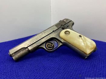 1919 Colt 1903 Pocket Hammerless .32 ACP Blue 3 3/4" *GENUINE PEARL GRIPS*