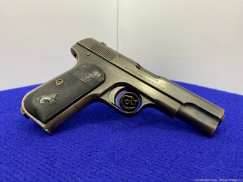 1914 Colt 1908 .380 ACP Blue 3 3/4" *INCREDIBLE "P.D.NY.NO. 644" MARKED*