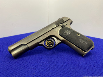 1914 Colt 1908 .380 ACP Blue 3 3/4" *INCREDIBLE "P.D.NY.NO. 644" MARKED*