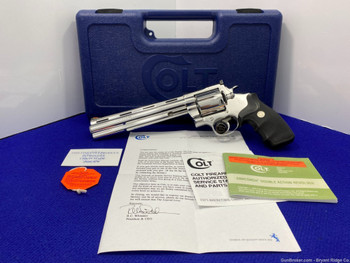 1993 Colt Anaconda .44 *DESIRABLE 8" BARREL* Flawless Bright Stainless!!