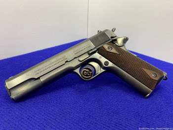 1917 Colt 1911 Military 45acp Blue 5" *DESIRABLE WWI MILITARY 1911* Amazing