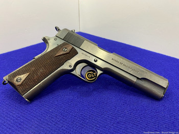 1917 Colt 1911 Military 45acp Blue 5" *DESIRABLE WWI MILITARY 1911* Amazing