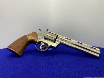 1978 Colt Python .357 6" -ABSOLUTELY STUNNING NICKEL MODEL- Iconic Snake