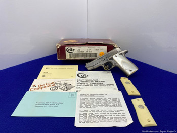 1989 Colt Government .380acp 3.25" *DESIRABLE & GORGEOUS NICKEL MODEL*