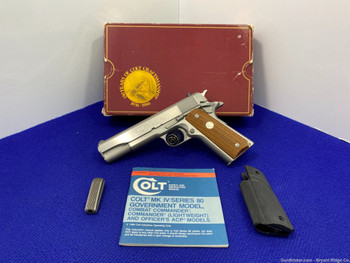 1986 Colt Government MKIV .45ACP Stainless 5" *3rd YEAR PRODUCTION MODEL*