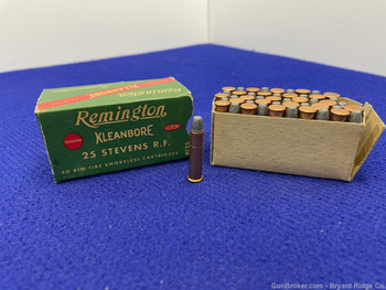 Vintage Remington .25 Stevens RF Ammo -UNTOUCHED- Stellar Condition