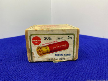 Vintage Remington UMC Nitro Club 20ga -UNTOUCHED- Full Box of 25