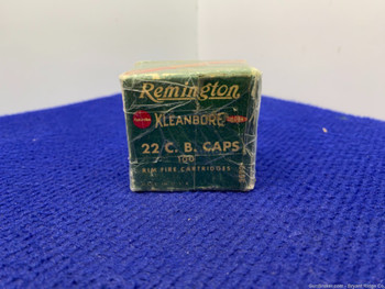 Vintage Remington Kleanbore .22 CB Cap 100 Rd *RARE & VINTAGE AMMO*