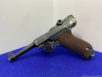 1967 Erma-Werke LA22 .22 LR Blue 4.5" *GERMAN MADE LUGER STYLE PISTOL*