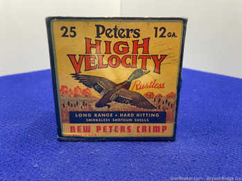 Vintage Peters High Velocity 12 gauge 25 Rd *COLLECTABLE UNTOUCHED AMMO*