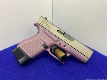 Glock 43 Gen4 Sub-Compact 9mm *EYE-CATCHING SILVER/PURPLE CERAKOTE FINISH*