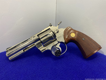 1979 Colt Python 357 Mag Nickel 4" *ICONIC VENTILATED RIB BARREL SNAKE GUN*