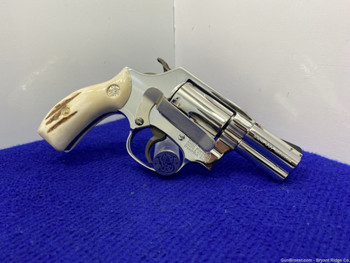 1998 Smith Wesson 60-9 .357Mag 2 1/8' *BRIGHT STAINLESS w/ GENUINE STAGS*