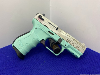 2016 Walther PK380 .380ACP 3.6" *STRIKING SILVER/ANGEL BLUE FINISH*