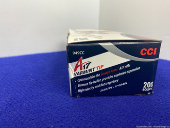 CCI 17hmr A17 Varmint Tip 200Rounds *HIGH ENERGY AND TRAJECTORY AMMO*