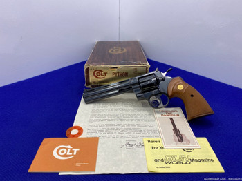 1977 Colt Python .357 Mag Blue 6" *IMMACULATE CLASSIC SNAKE REVOLVER*