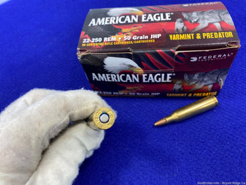 Federal 22-250 REM 50 Rds *EXCELLENT HIGH QUALITY AMMO* 50 Grain JHP