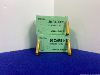 Sellier & Bellot 30 Carbine 100 Rounds *Two Full Boxes* 110 Grain FMJ