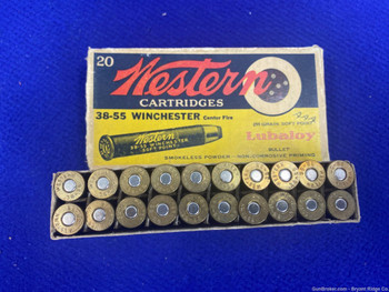 VINTAGE Winchester Western 38-55Win 20Rds ASTONISHING COLLECTOR GRADE AMMO