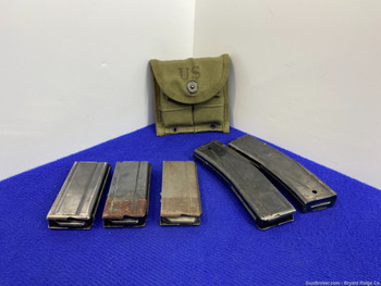 7 Magazine M1 Mags for .30 carbine with canvas magazine bag