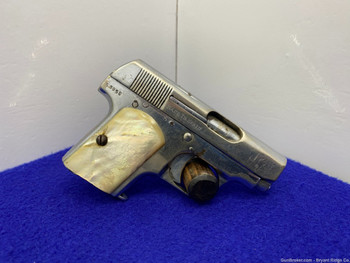 Spanish Looking Glass Semi-Auto Pistol 25 Auto *GENUINE PEARL GRIP PANNELS*