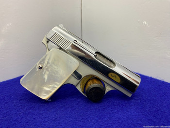 1964 FN Baby Browning .25 ACP 2" -DESIRABLE BAC STAMPED- Stunning Nickel