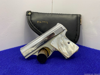 1964 FN Baby Browning .25 ACP 2" -DESIRABLE BAC STAMPED- Stunning Nickel