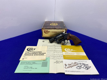 1976 Colt Cobra .38 Spl Blue 2" -SECOND ISSUE- Famous Snake Series Revolver