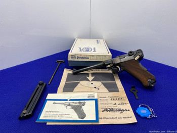 1973 Mauser-Werke P.08 9mm Blue *SCARCE & COLLECTIBLE 6" AMERICAN LUGER*