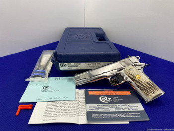 2001 Colt Government 45acp BREATHTAKING BRIGHT STAINLESS.XSE SERIES PISTOL*